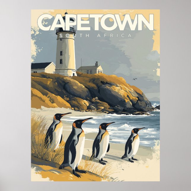 Affiche Le Cap, Afrique du Sud (Devant)