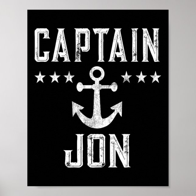 Affiche Le Capitaine Jon Un Cadeau De Bateau Pour Les Amat (Devant)