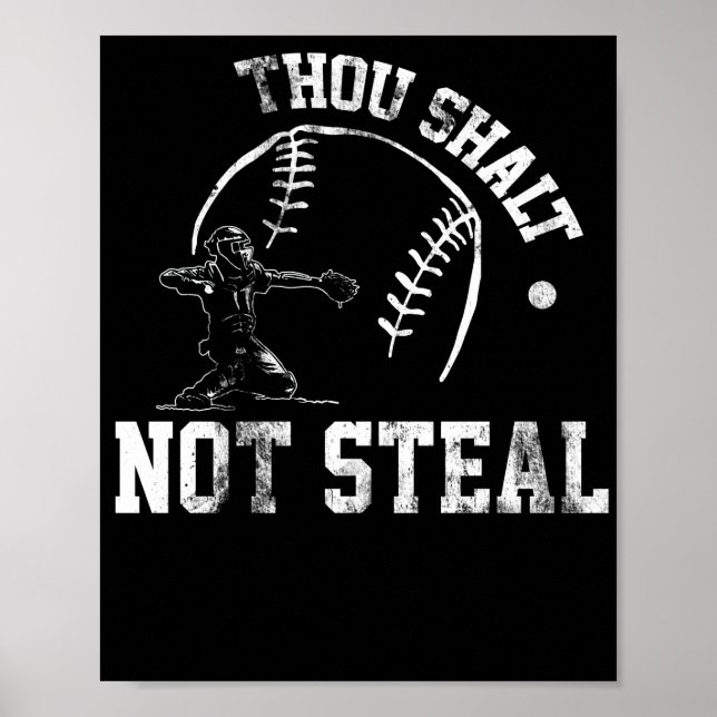 Affiche Le Capteur De Baseball Tu N'As Pas Volé Religieux (Devant)