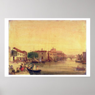 Affiche Le carénage, Bridgetown, Barbade, c.1848