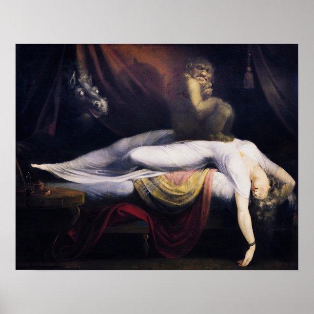 Affiche Le cauchemar par Henry Fuseli (Devant)
