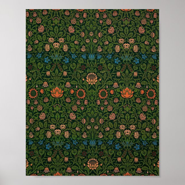 Affiche Le célèbre motif Tulip de William Morris (Devant)