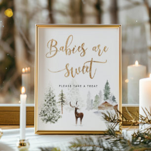 Affiche Le cerf de forêt des bois Les bébés sont doux