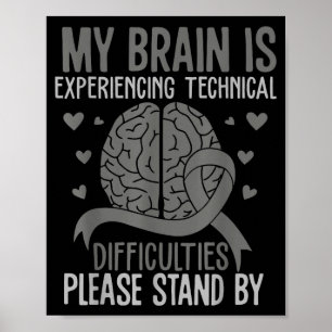 Affiche Le cerveau rencontre des difficultés techniques, r
