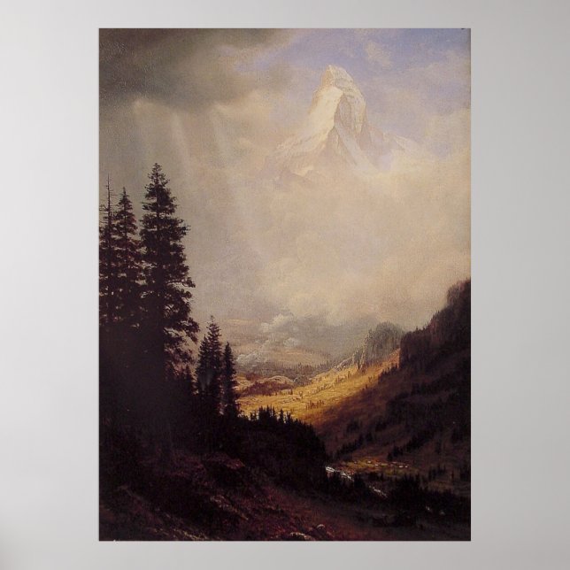 Affiche Le Cervin d'Albert Bierstadt, 1867 (Devant)
