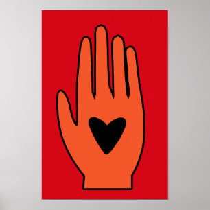 Affiche Le cessez-le-feu maintenant main la conception gra