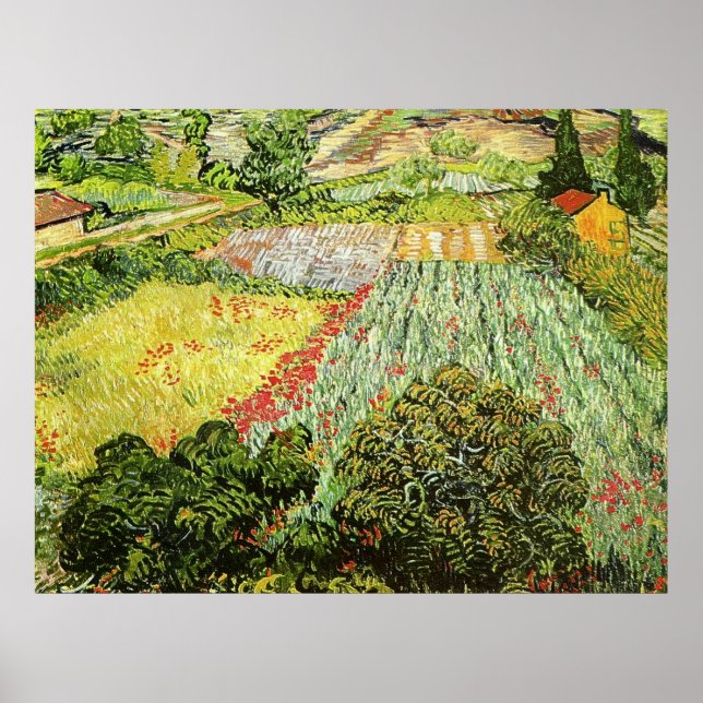 Affiche Le "Champ avec des pavots" de Vincent van Gogh (18 (Devant)