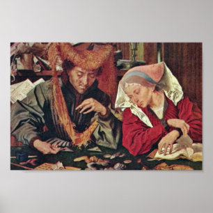 Affiche Le Change D'Argent Et Sa Femme Par Reymerswaele Ma