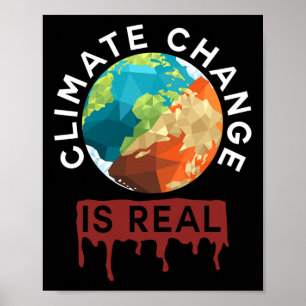 Affiche Le changement climatique est une vraie planète B J