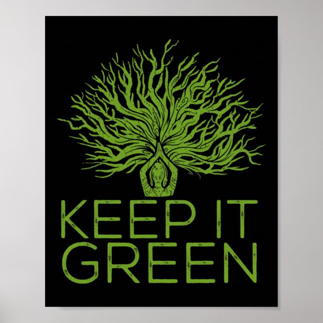 Affiche Le Changement Climatique Le Garder Vert Sauver La  (Devant)