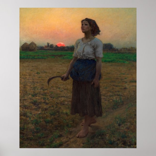 Affiche Le chant de l'arche par Jules Adolphe Breton (Devant)