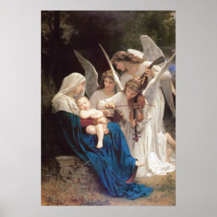 Affiche Le Chant des Anges (1881) de Bouguereau
