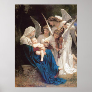 Affiche Le Chant des Anges (1881) de Bouguereau