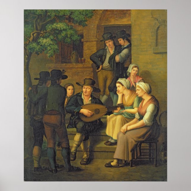Affiche Le chanteur aveugle, 1828 (Devant)