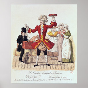 Affiche Le chanteur de rue, gravé par Alois Senefelder