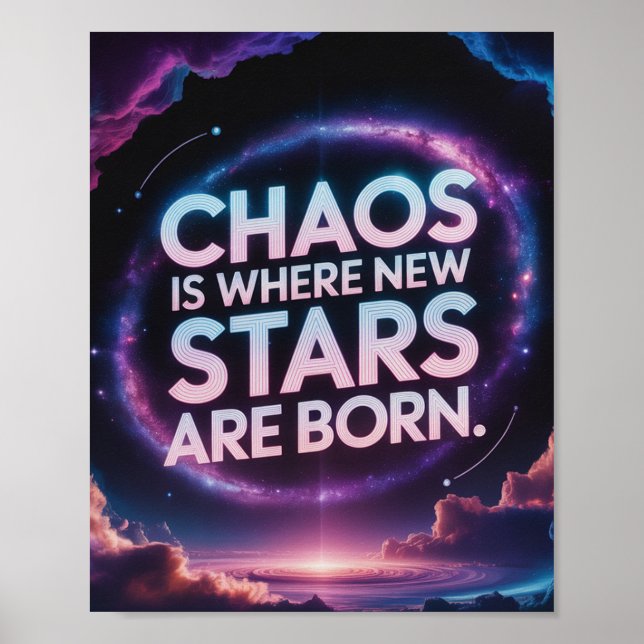 Affiche "Le Chaos Est Le Lieu De Naissance De Nouvelles Ét (Devant)
