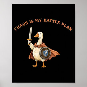 Affiche Le chaos est mon plan de bataille Joueur confiant