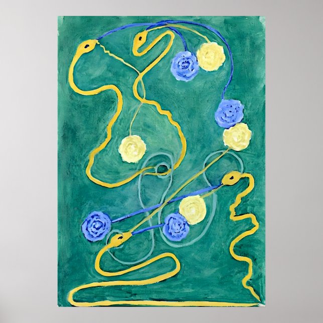 Affiche Le chaos primitif par Hilma af Klint (Devant)