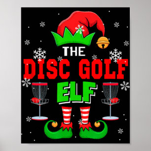 Affiche Le chapeau de lutin de Noël Disc Golf Chaussures a