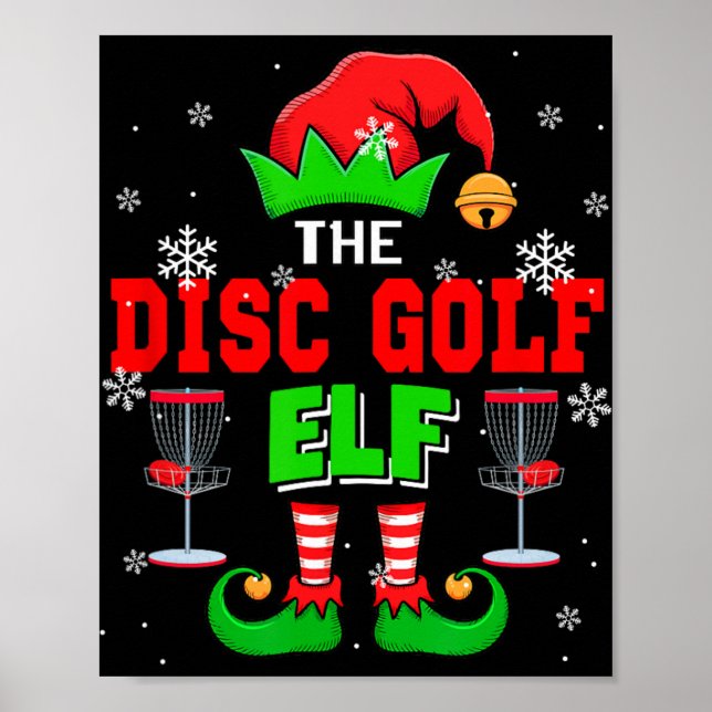 Affiche Le chapeau de lutin de Noël Disc Golf Chaussures a (Devant)