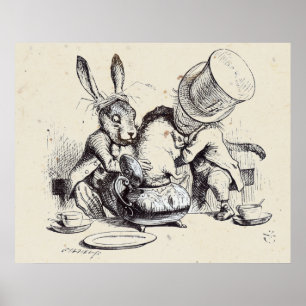 Affiche Le Chapelier Fou et le Lièvre de Mars