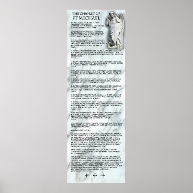 Affiche Le Chaplet de St Michael L'Archange. (Devant)