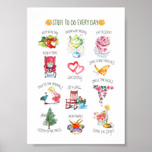 Affiche Le Charme Illustré Des Choses À Faire