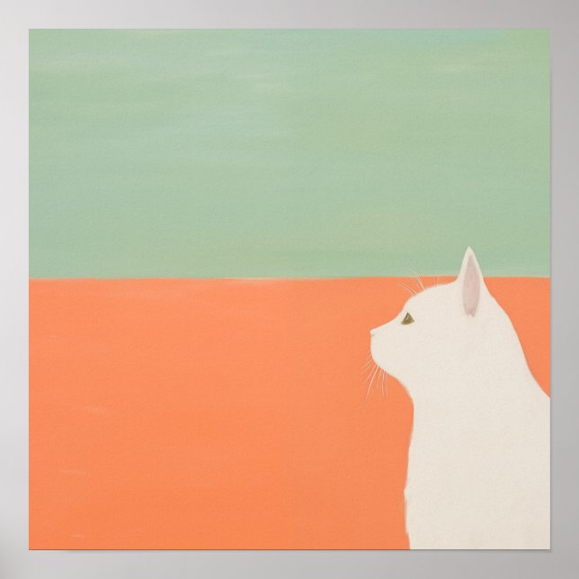 Affiche Le chat blanc (Devant)