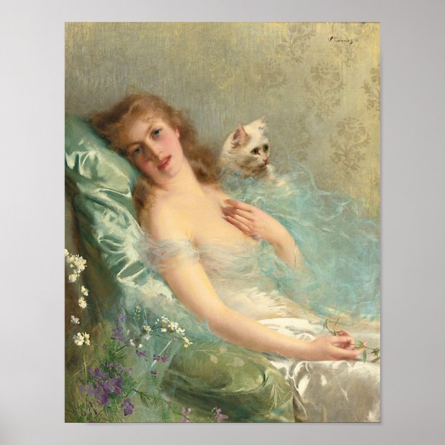 Affiche Le chat blanc (1891) (Devant)