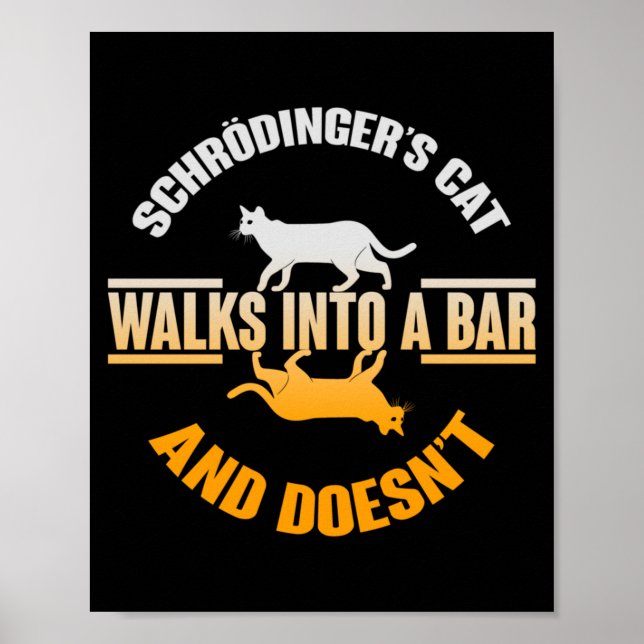 Affiche Le Chat de Schrödinger entre dans un bar et ne (Devant)