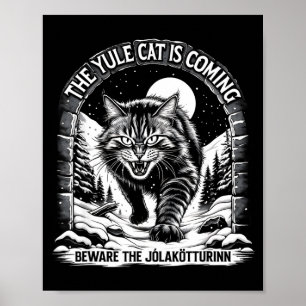 Affiche Le chat de Yule arrive Attention Jolakotturinn Cit