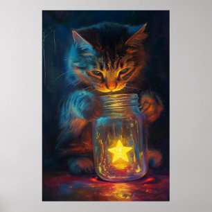 Affiche Le chat et l'étoile Un rêve en attente d'être libr