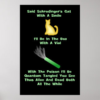 Affiche Le chat Limerick de Schrodinger