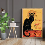 Affiche Le Chat Noir by Steinlen<br><div class="desc">A fine art poster with the color lithograph from 1896 by Théophile-Alexandre Steinlen (1859-1923). Le Chat Noir (The Black Cat), which was a cabaret owned by Rodolphe Salis. Steinlen was a Swiss born French printmaker and artist.</div>
