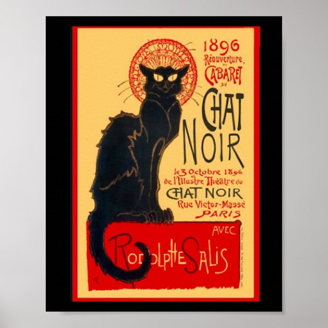 Affiche Le Chat Noir, Le Conversation Noir, Art (Devant)