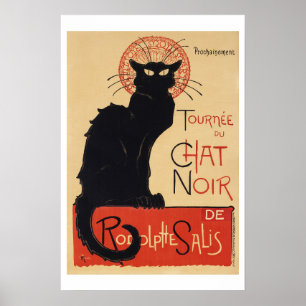 Affiche "Le chat Noir"   Steinlen   Art nouveau 