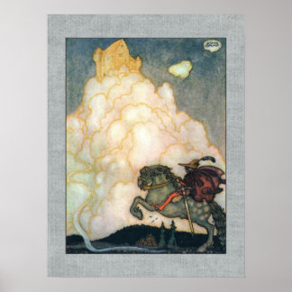 Affiche Le château de John Bauer de Rosy Clouds