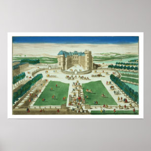 Affiche Le Château Rambouillet, gravé par Antoine Aveli