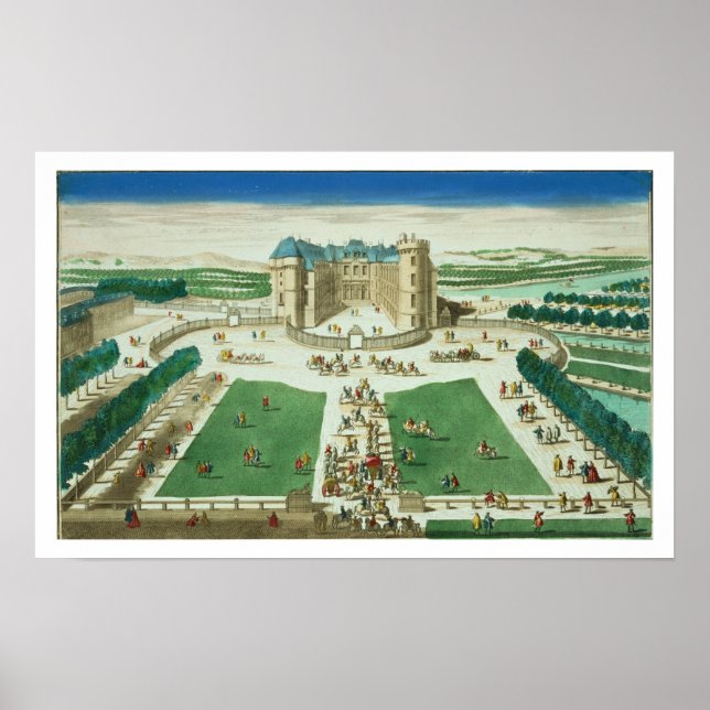 Affiche Le Château Rambouillet, gravé par Antoine Aveli (Devant)