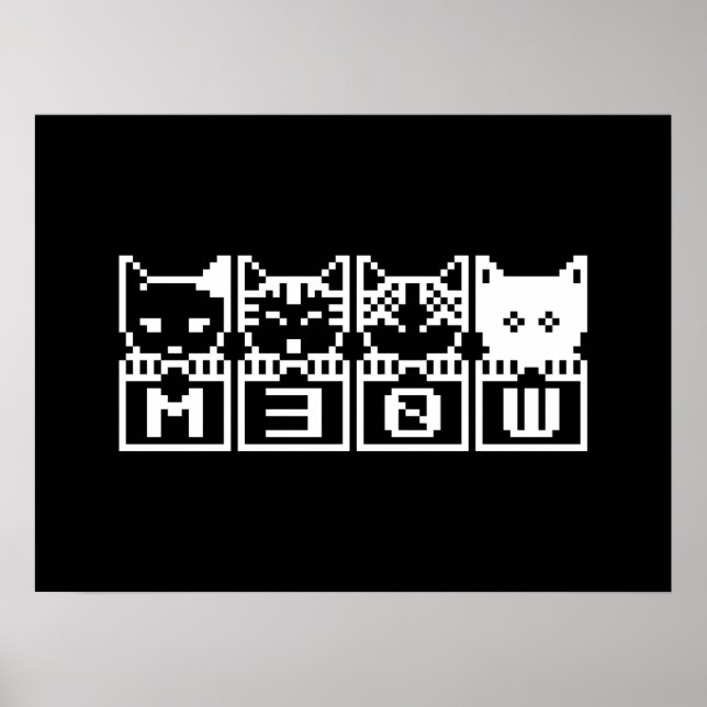 AFFICHE LE CHATS M30W 8 BITS (Devant)