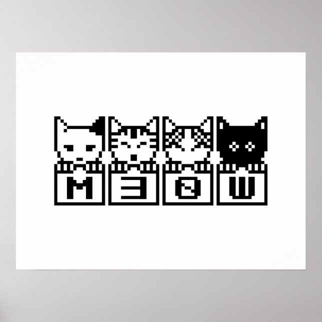 AFFICHE LE CHATS M30W 8 BITS (Devant)