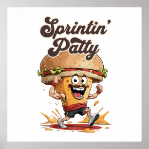 Affiche Le Cheeseburger qui court