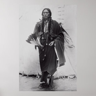 Affiche Le chef du guerrier de comanche Quanah Parker c. 1