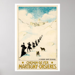 Affiche Le Chemin-de-Fer du Grand-Saint-Bernard