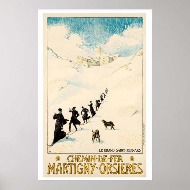 Affiche Le Chemin-de-Fer du Grand-Saint-Bernard (Devant)