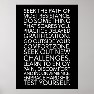 Affiche Le Chemin De La Plus Grande Résistance - Motivatio