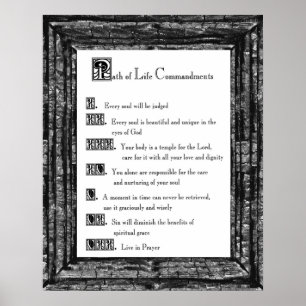 Affiche Le chemin de vie des commandements