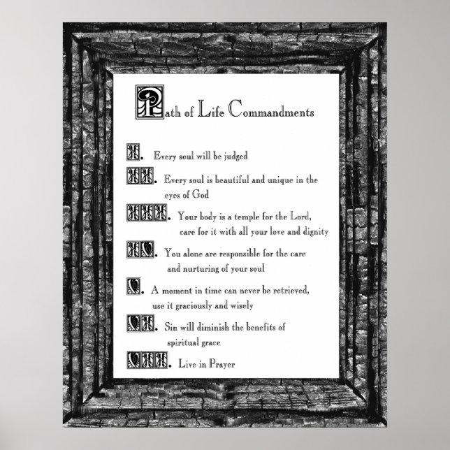 Affiche Le chemin de vie des commandements (Devant)