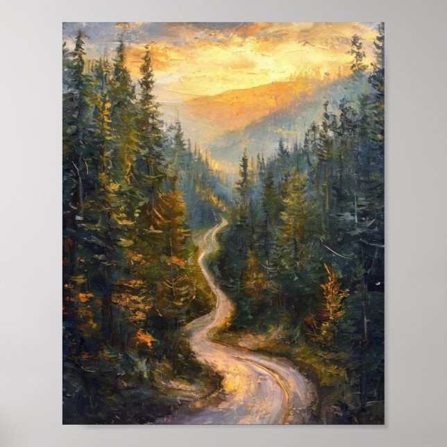 Affiche Le chemin doré : un voyage sinueux à travers (Devant)