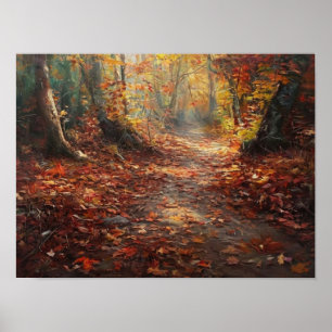 Affiche Le chemin doré : une solitude dorée de l'après-mid